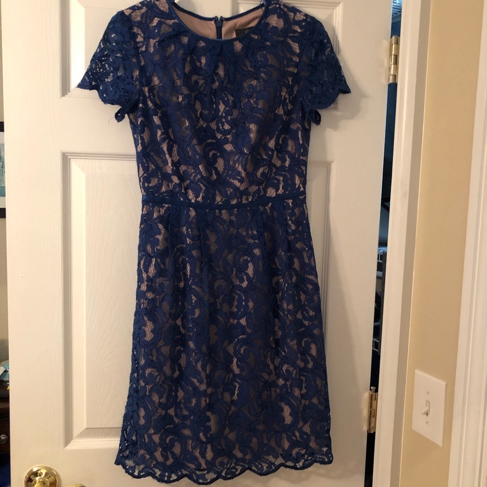 Blue lace Adrianna Papell dress